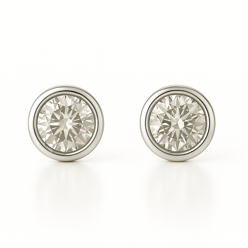 Cercei pricess cut cu ziconia rotunda