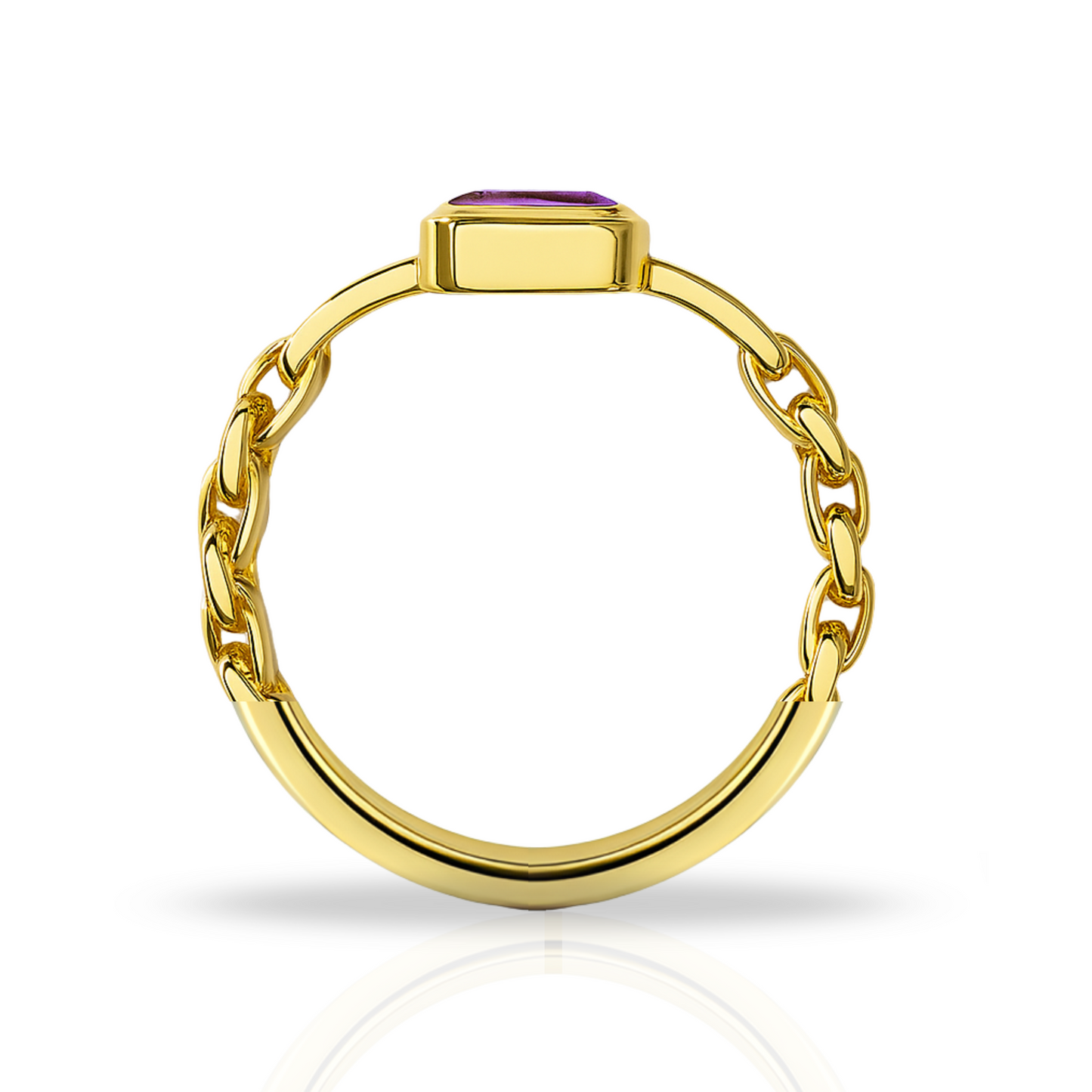 Inel auriu semi cuban mov