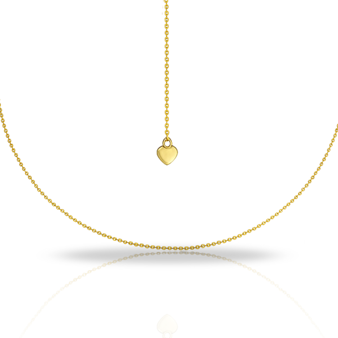 Lanț auriu cu biluțe reglabil maxim 80 cm