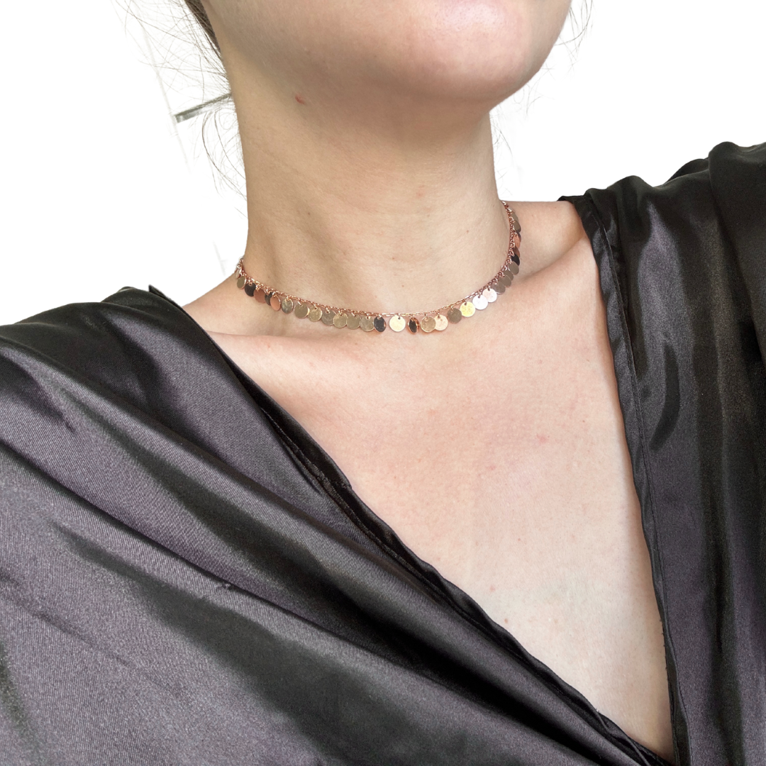 Colier rose stil salba