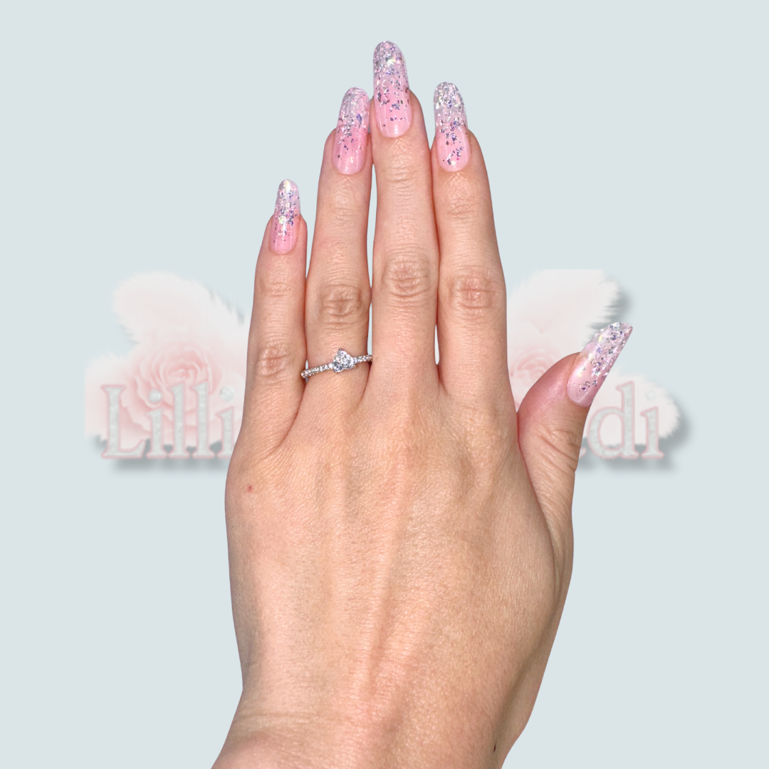 Inel inima princess incolor