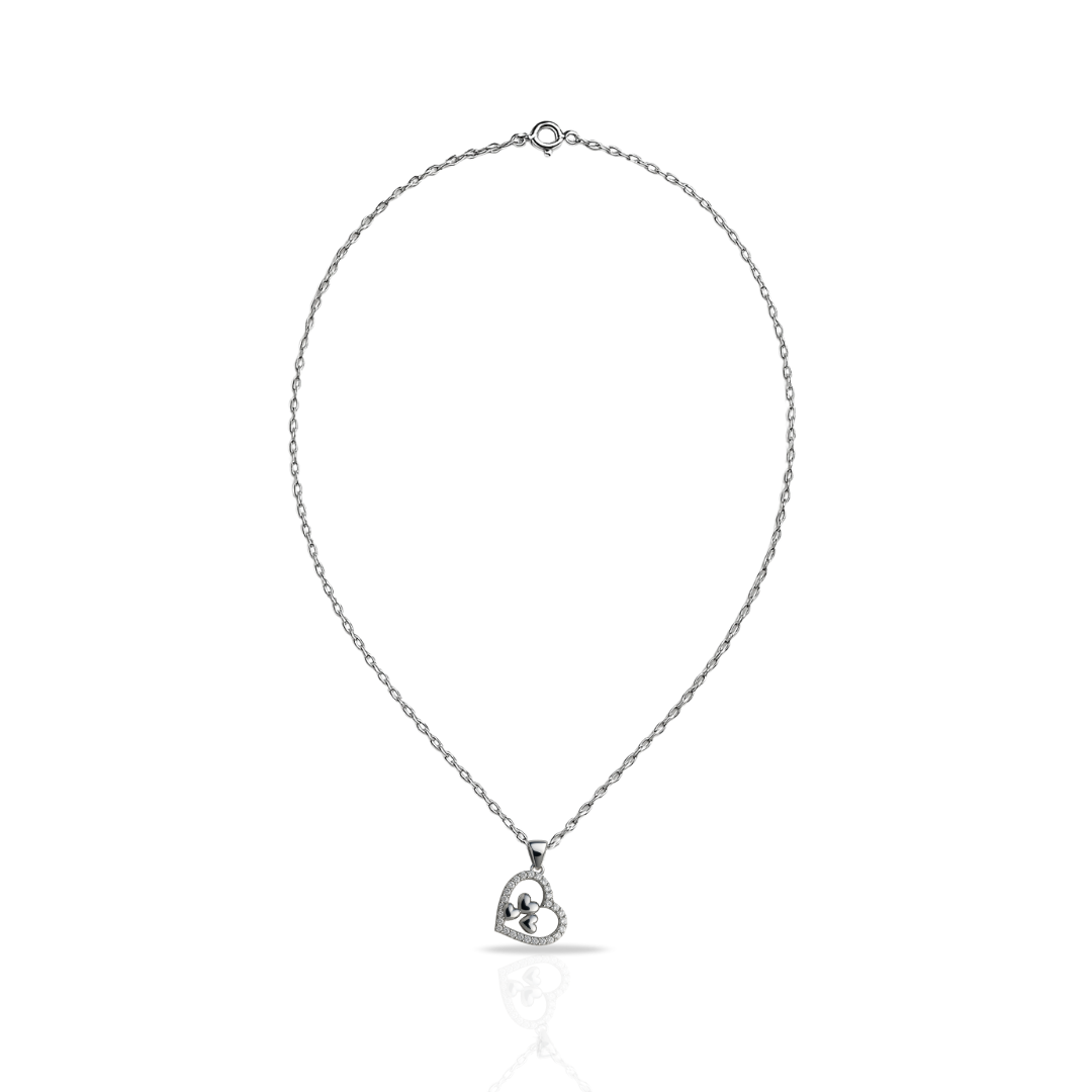 Colier cu 3 inimi într-o inima