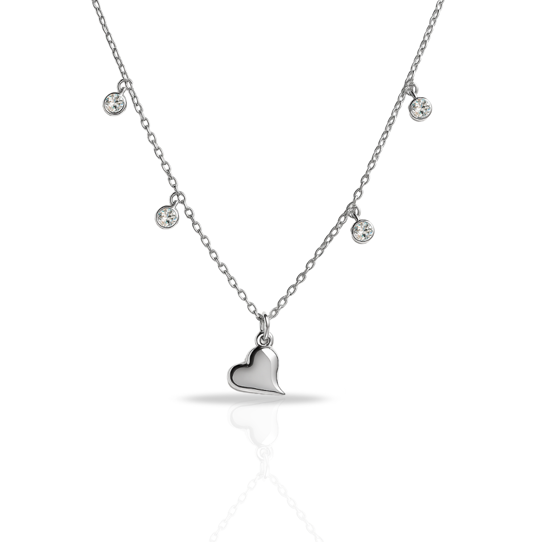 Colier cu inima si zirconii
