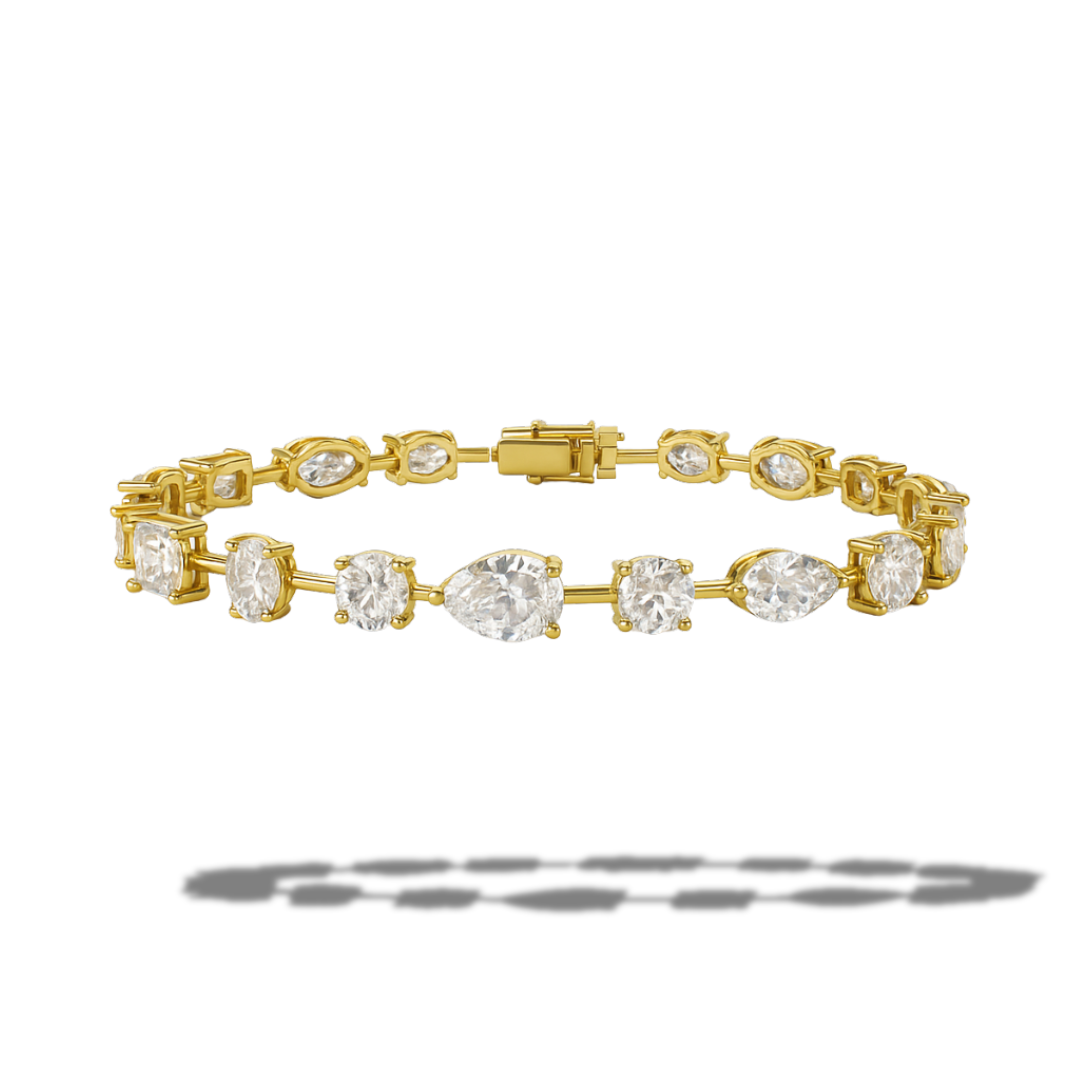 Brățară aurie tennis minimalista