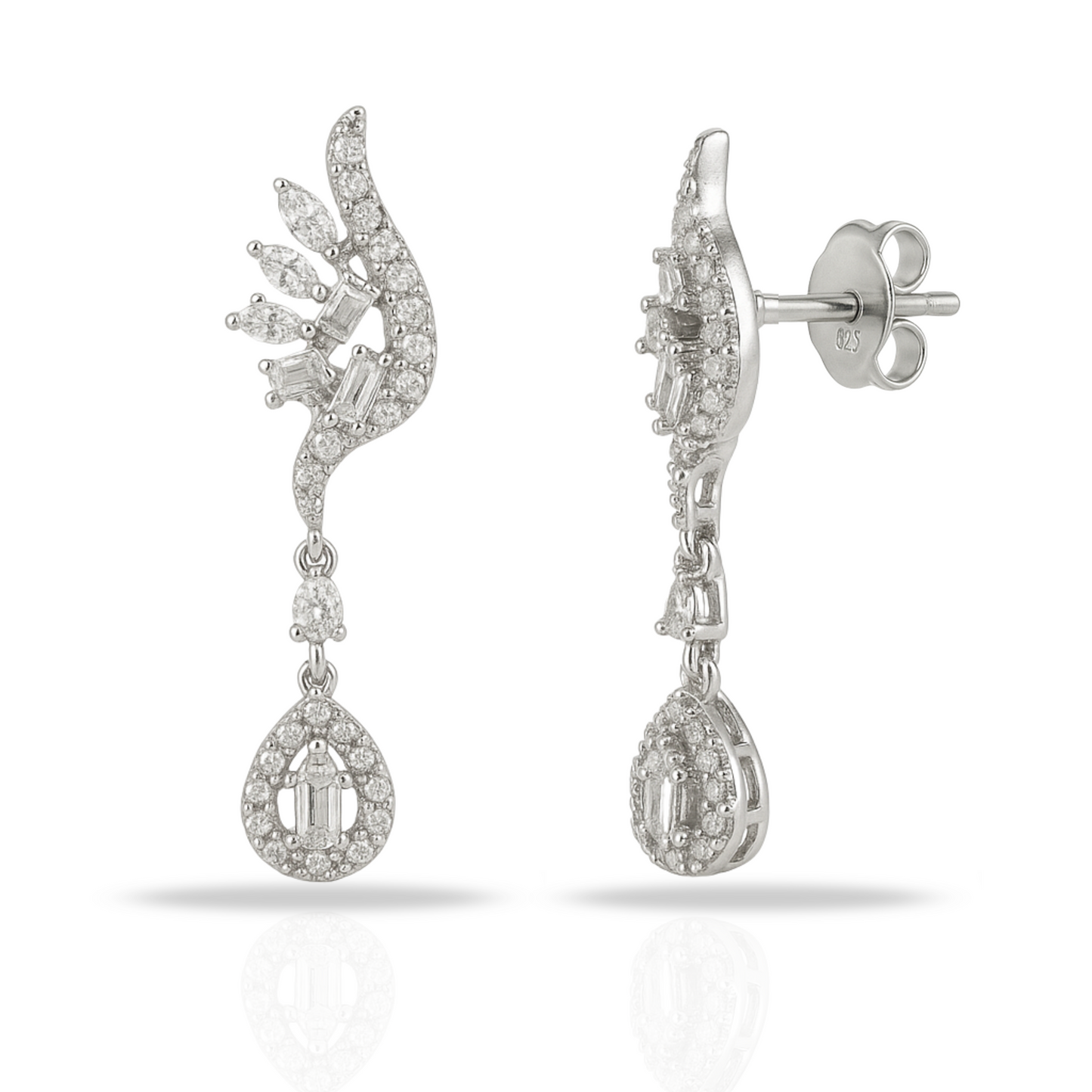 Cercei eleganți cu aripi