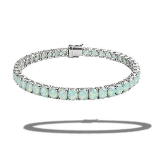 Brățară tennis 3 mm cu opal