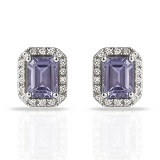 Cercei dreptunghi princess mov