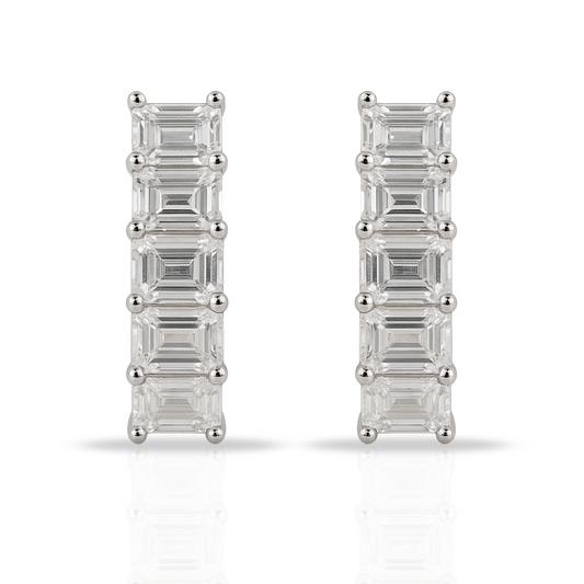 Cercei tennis emerald cut