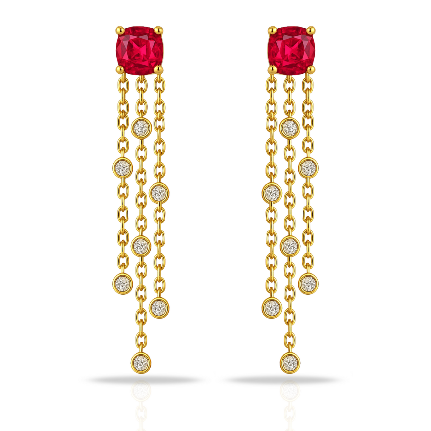 Cercei aurii eleganți 2 in 1