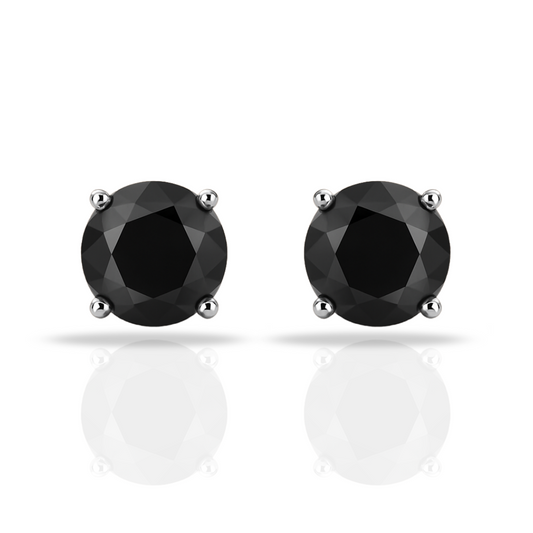 Cercei round cut stud negri