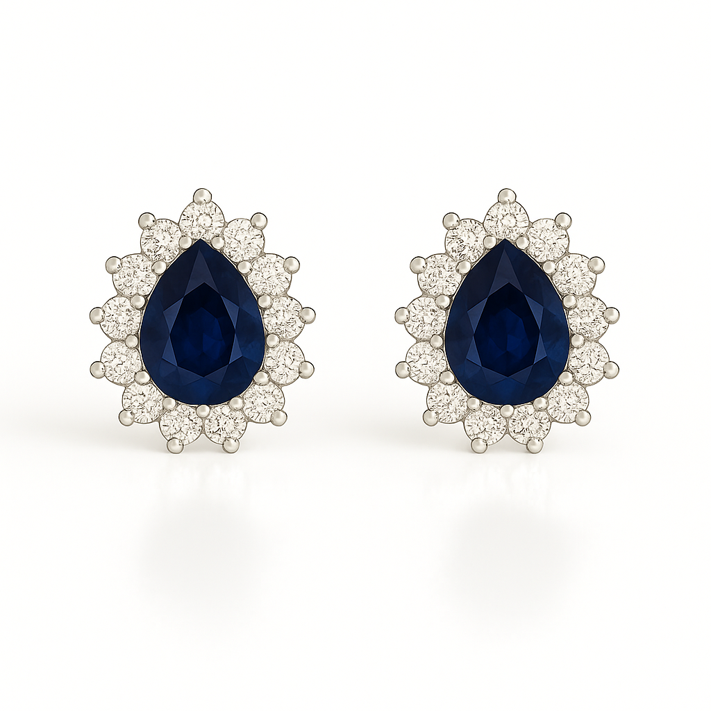 Cercei lacrima albastra