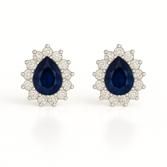 Cercei lacrima albastra