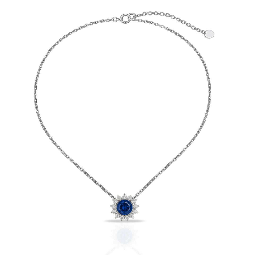 Colier cerc albastru