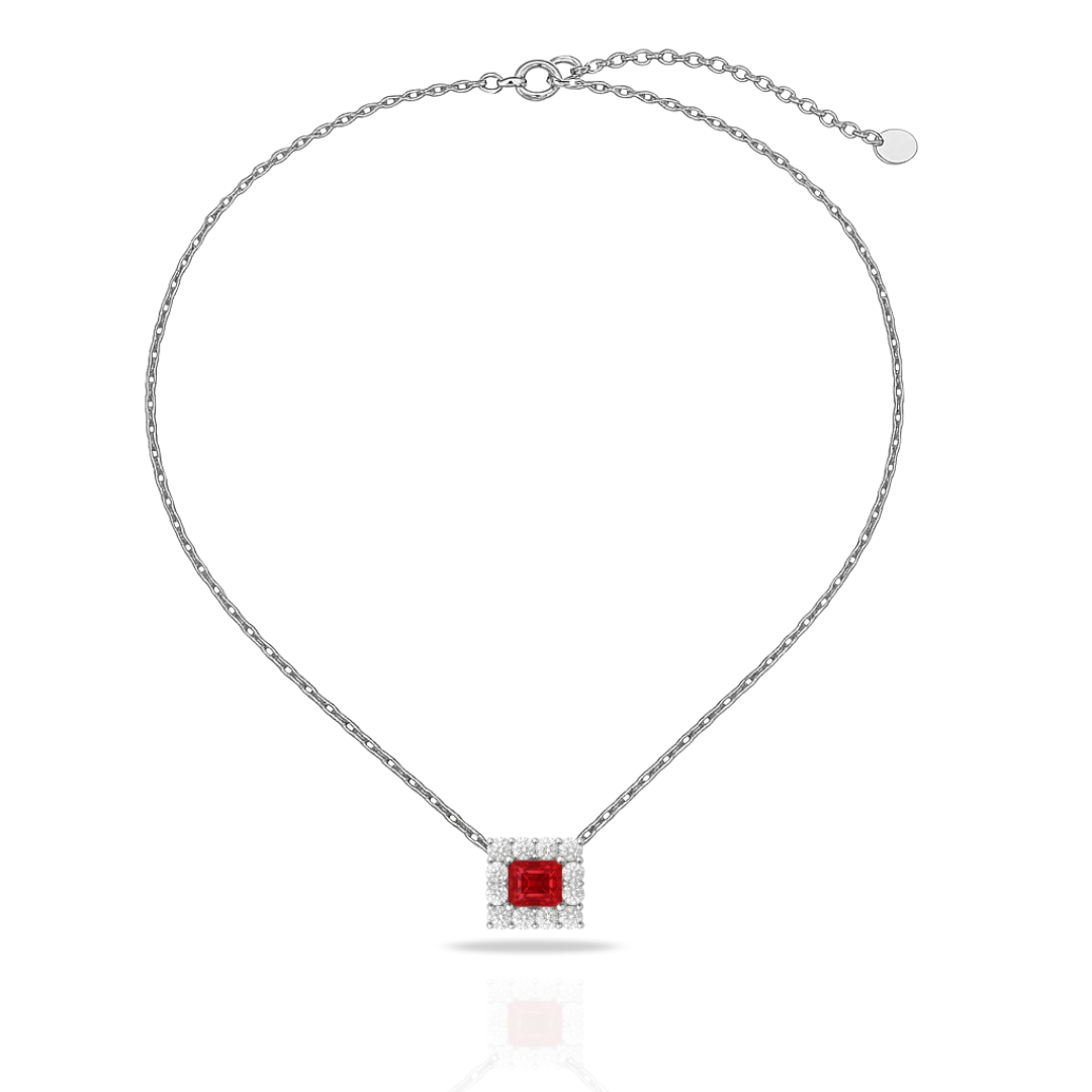 Colier pătrat roșu