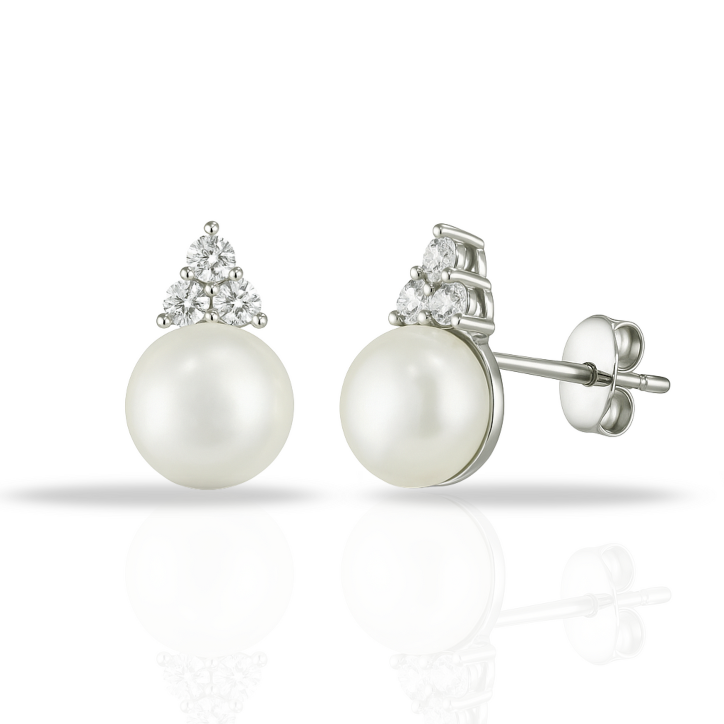 Cercei cu triunghi si perla