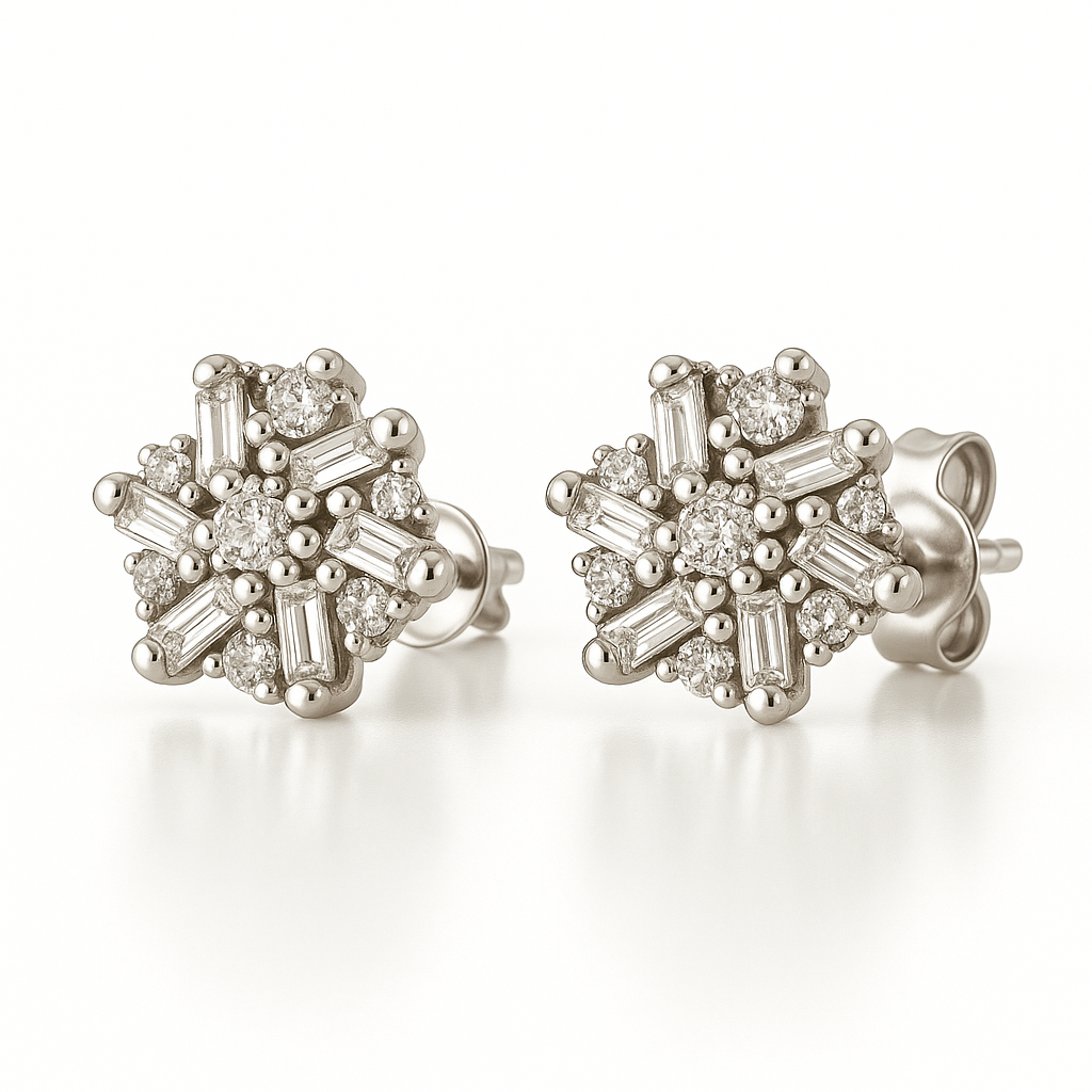 Cercei floare din baghete