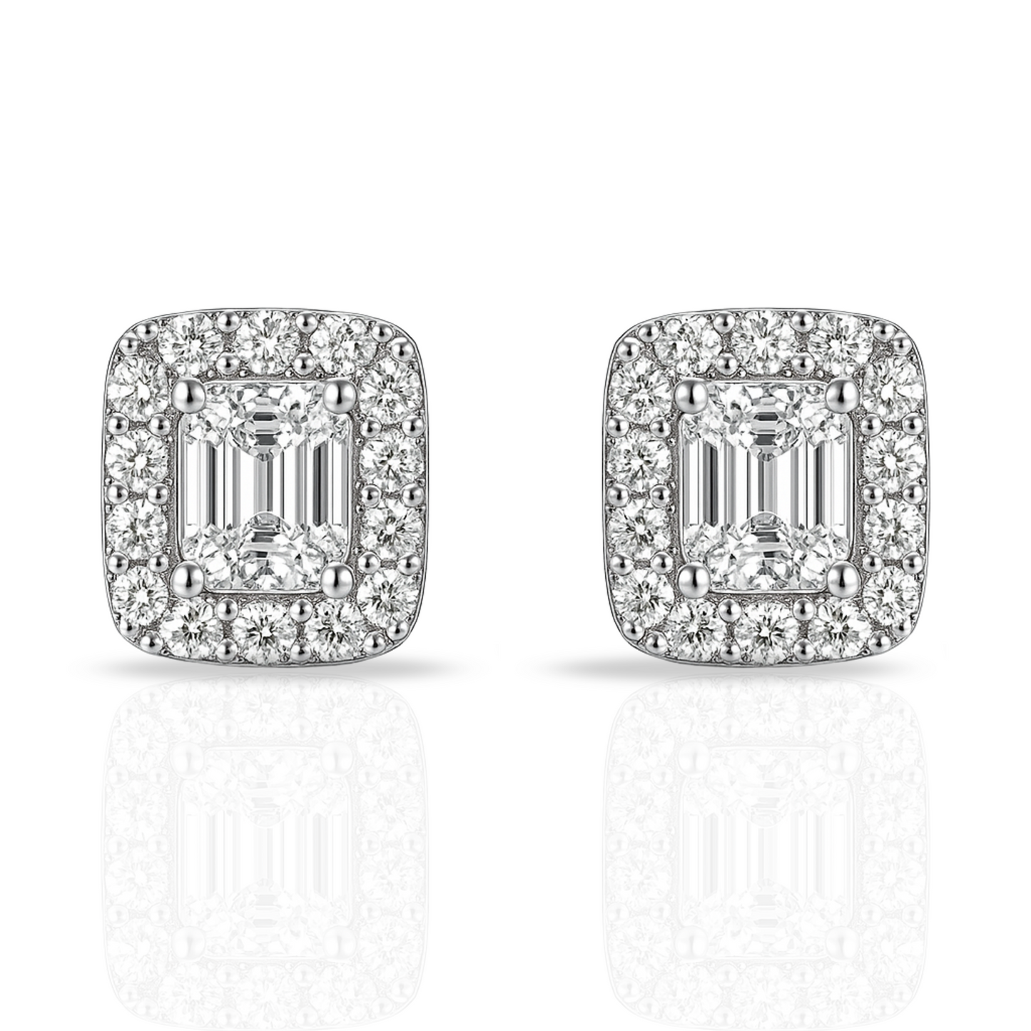 Cercei dreptunghi elegant