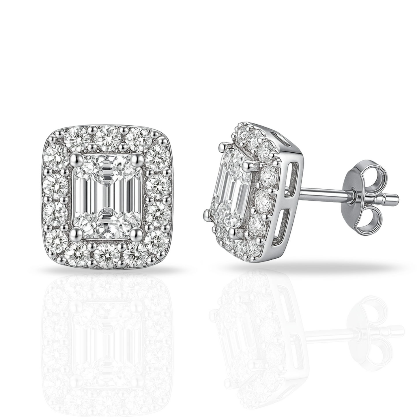 Cercei dreptunghi elegant