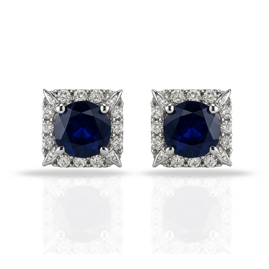 Cercei masivi eleganți albaștri