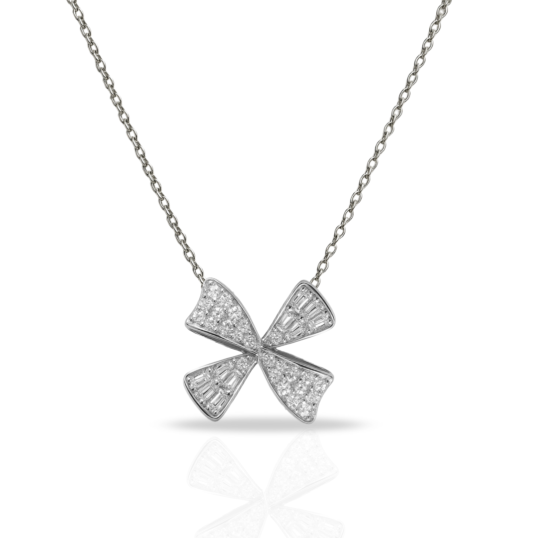 Colier cu fundiță asimetrică si baghete