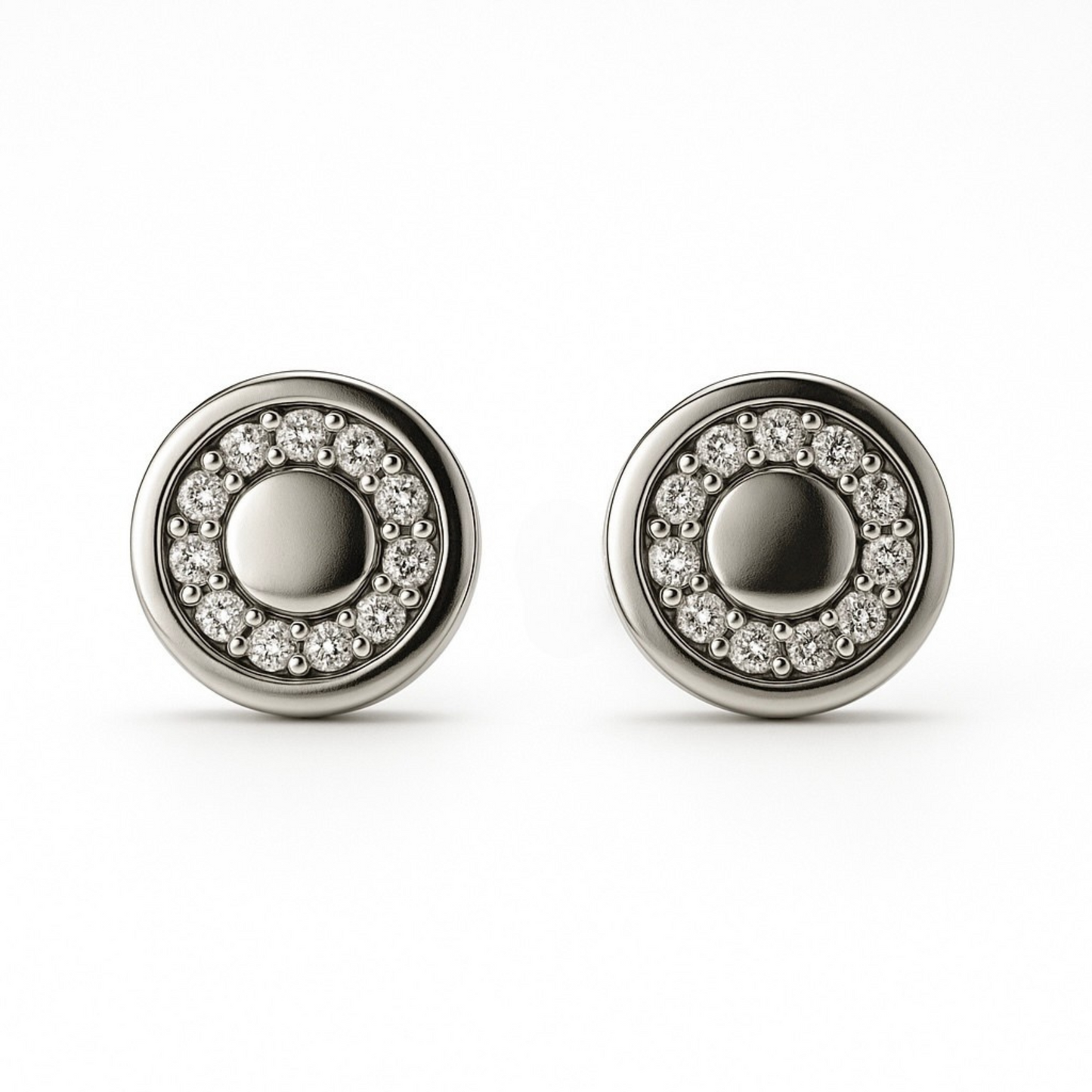 Cercei cerc stil oglinda