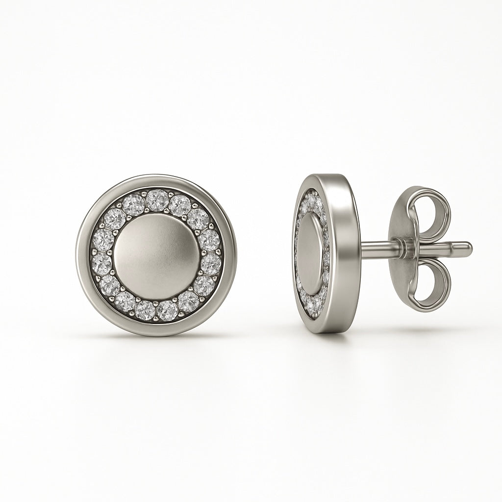 Cercei cerc stil oglinda