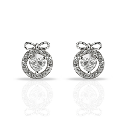 Cercei inima si infinit cu cerc