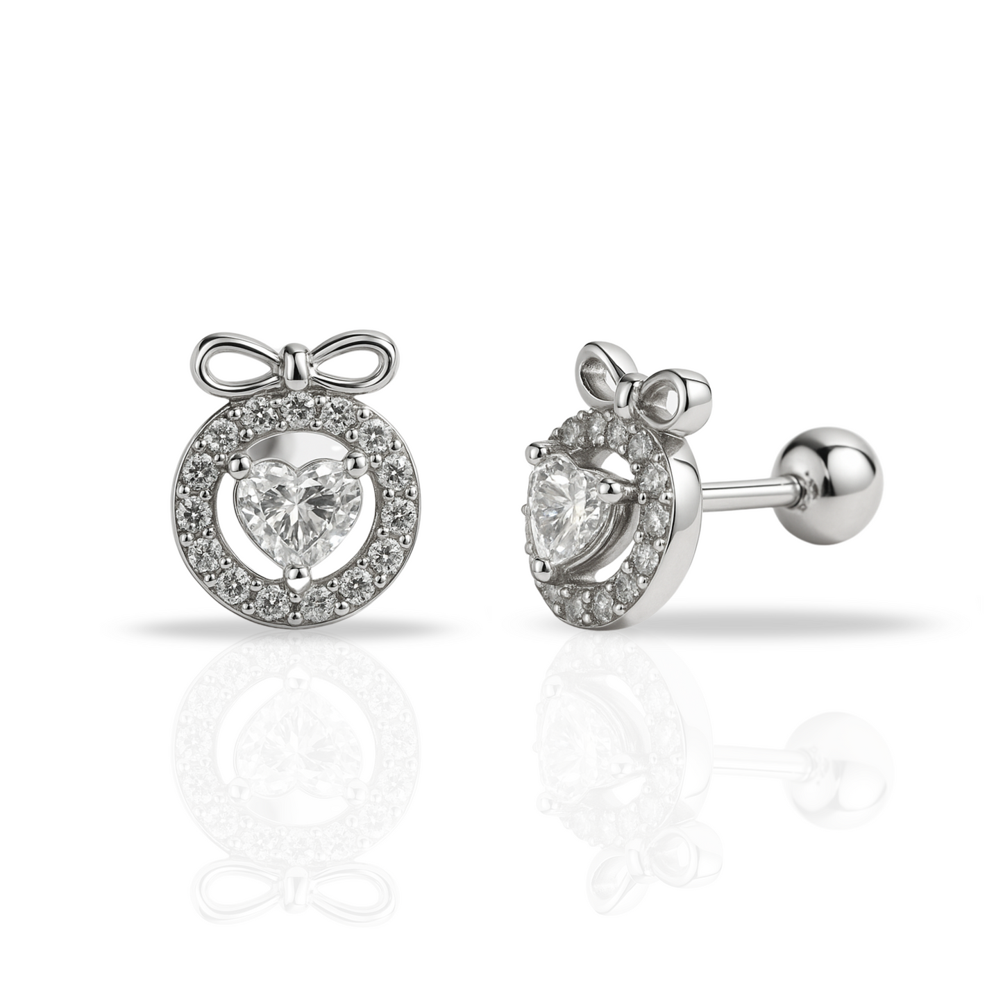 Cercei inima si infinit cu cerc