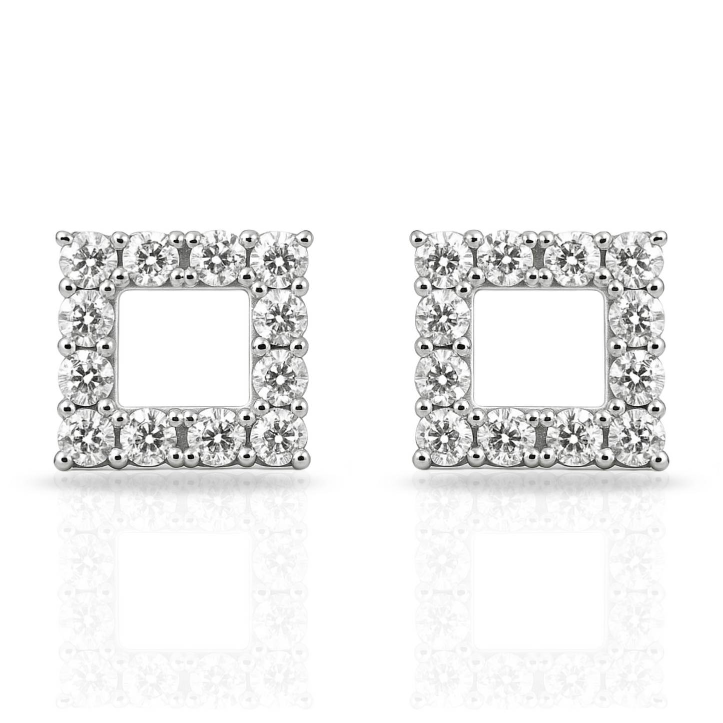 Cercei contur zirconii pătrat