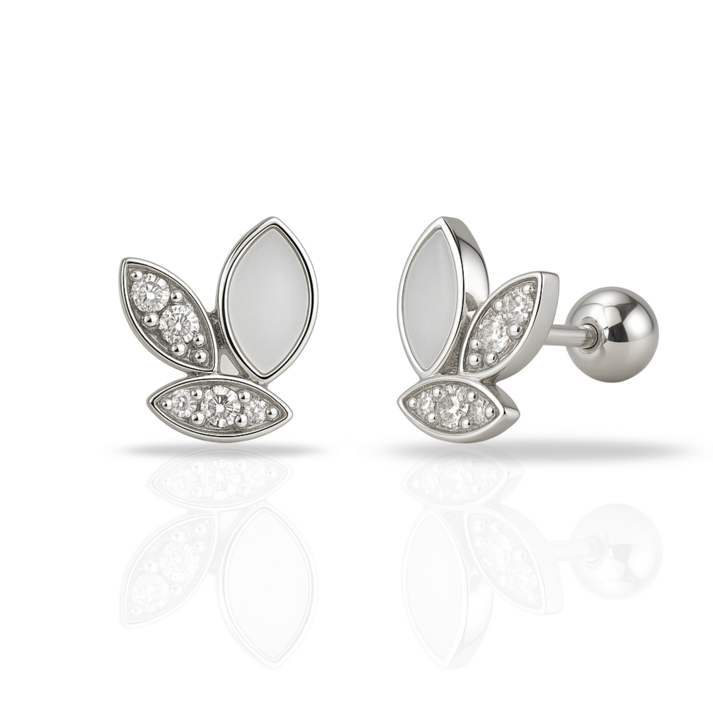 Cercei bunny cu sidef