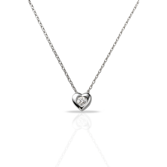 Colier cu inima si zirconia