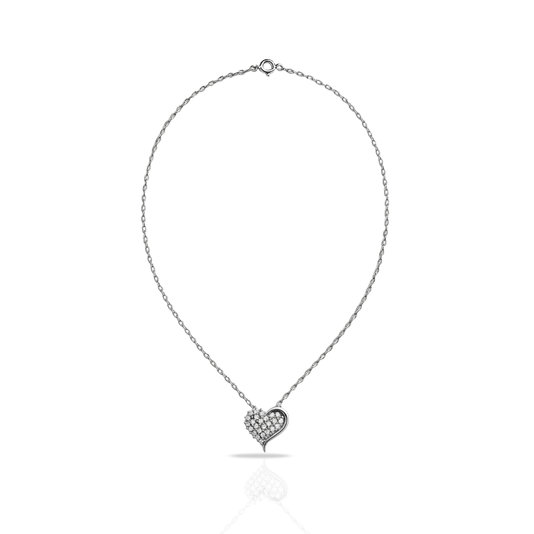 Colier cu inima asimetrică din zirconii