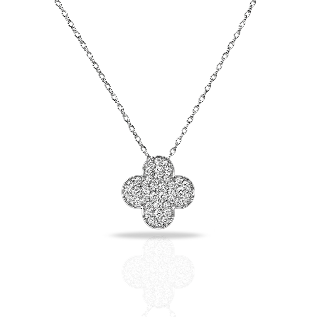 Colier cu floare din zirconii