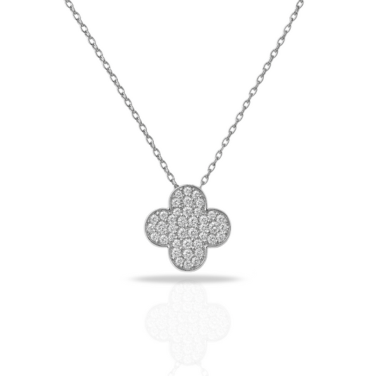 Colier cu floare din zirconii