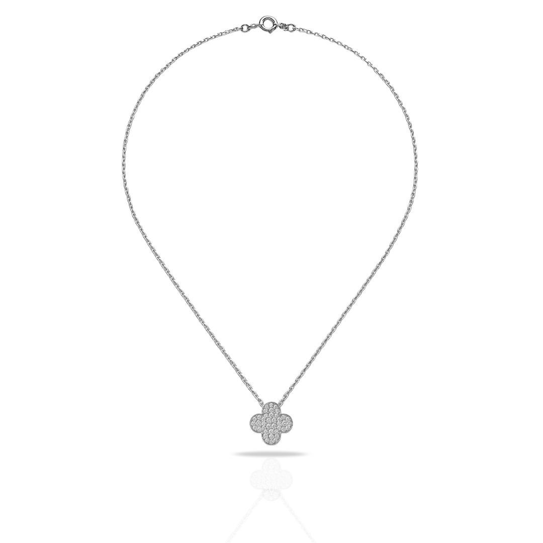 Colier cu floare din zirconii