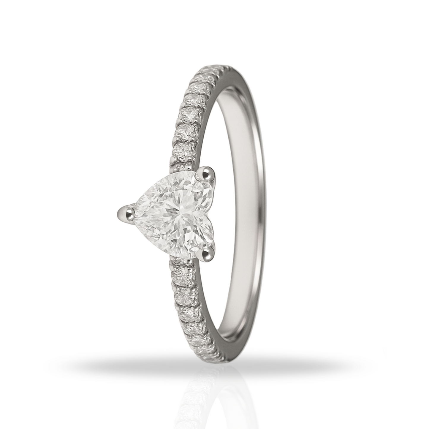 Inel inima princess incolor