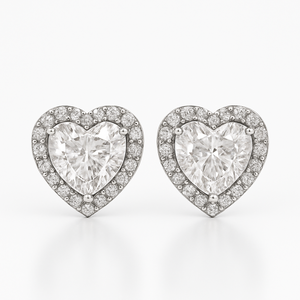 Cercei inima strălucitoare