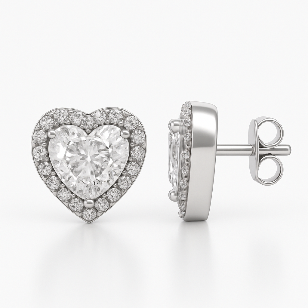 Cercei inima strălucitoare