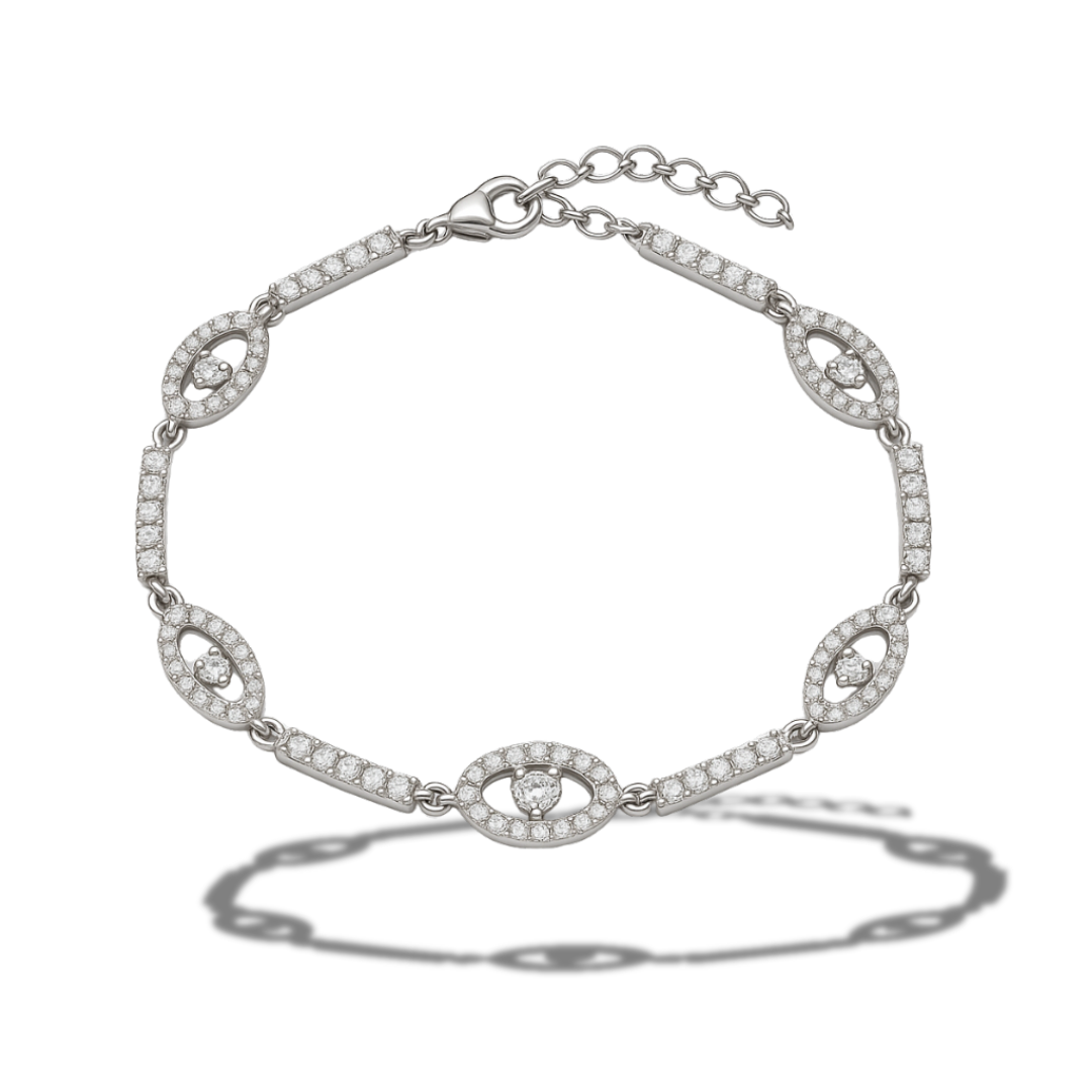 Brățară stil tennis cu ovale