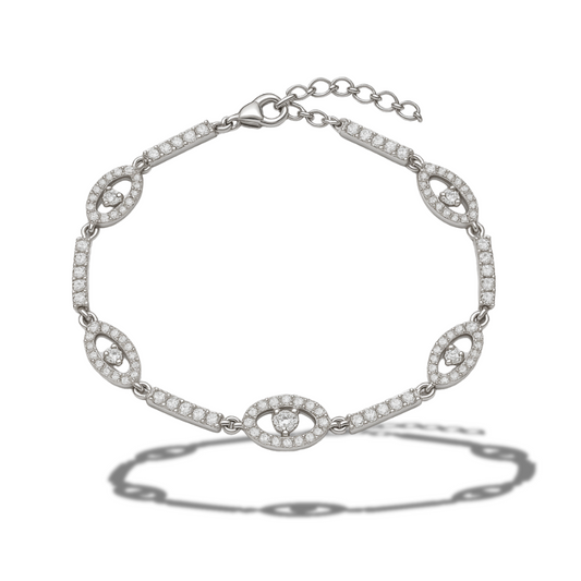 Brățară stil tennis cu ovale