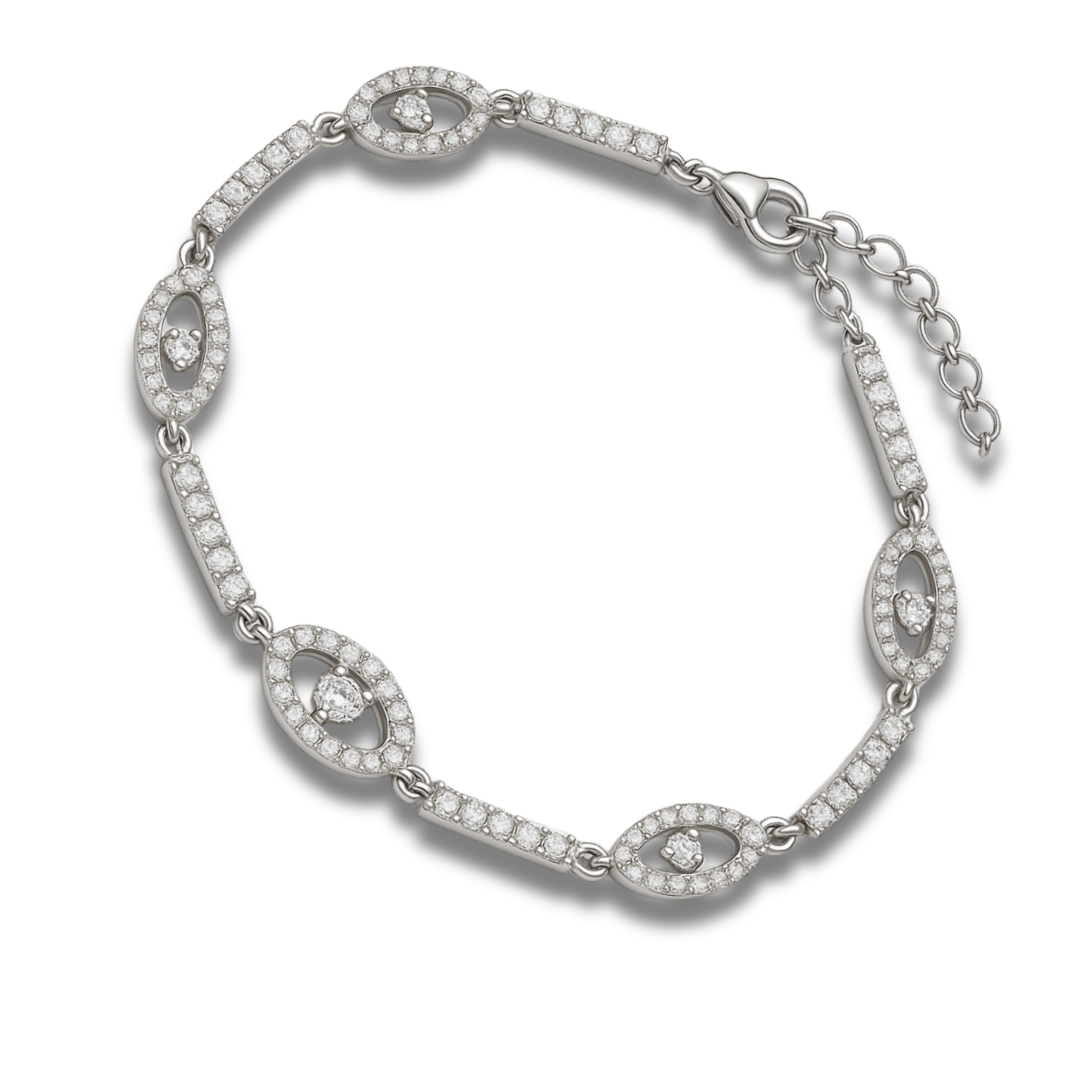 Brățară stil tennis cu ovale