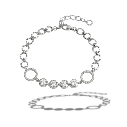 Brățară eleganta cu cercuri si zirconii
