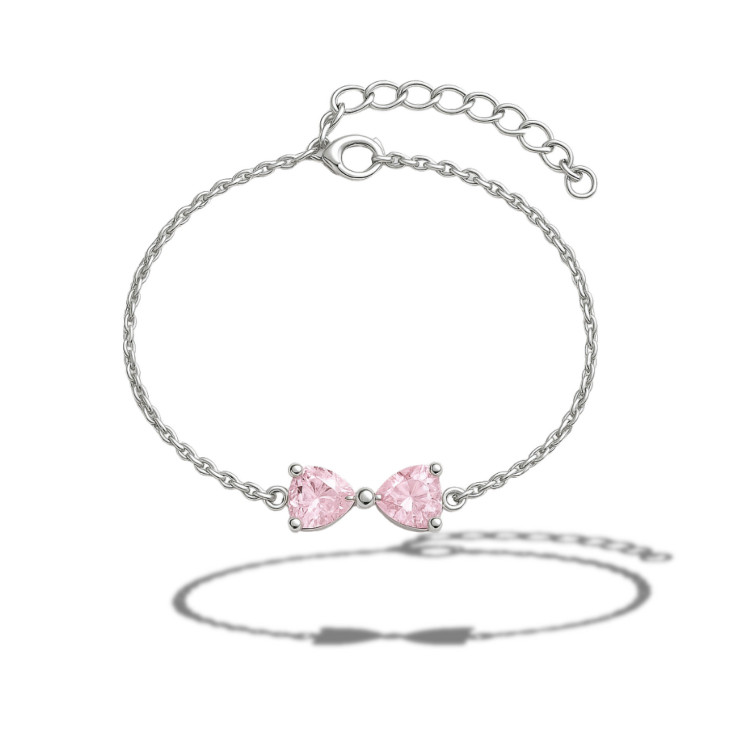 Brățară cu doua inimi roz