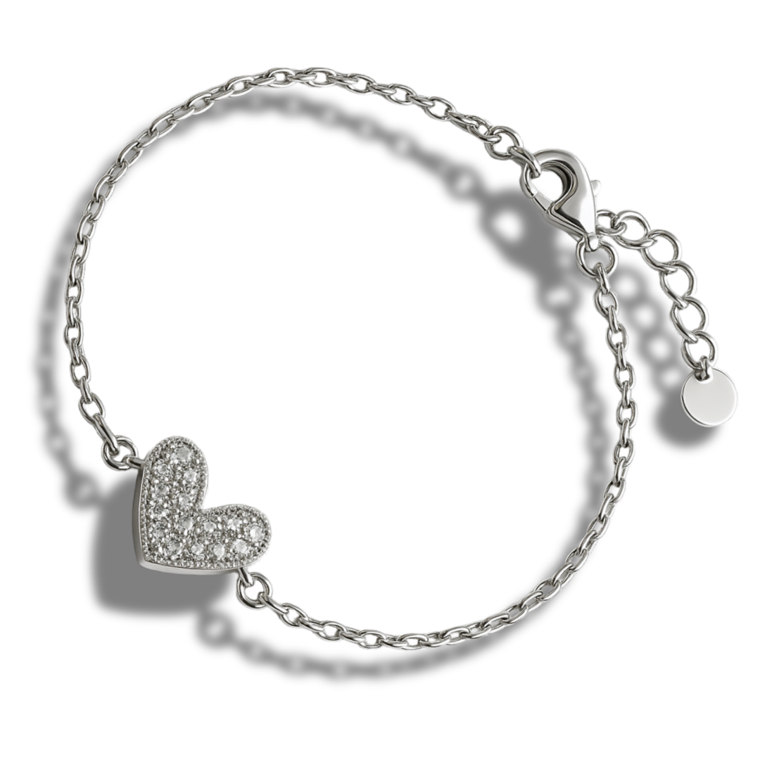 Brățară cu inima si zirconii