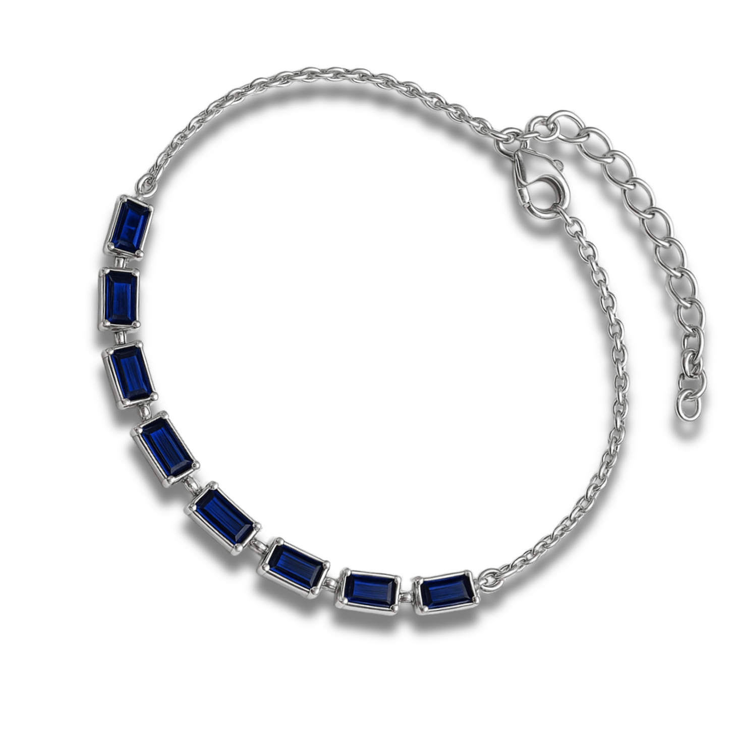 Brățară de picior cu dreptunghiuri albastre