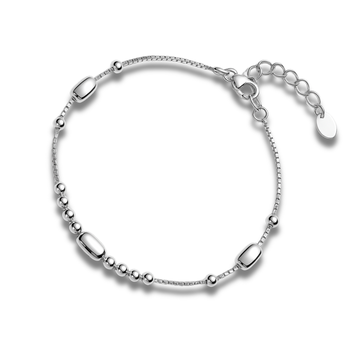 Brățară minimalista cu biluțe si cilindrii