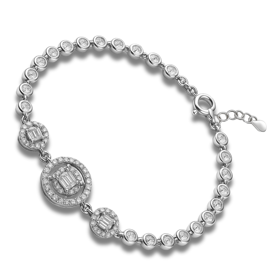 Brățară din zirconii cu cercuri incolore