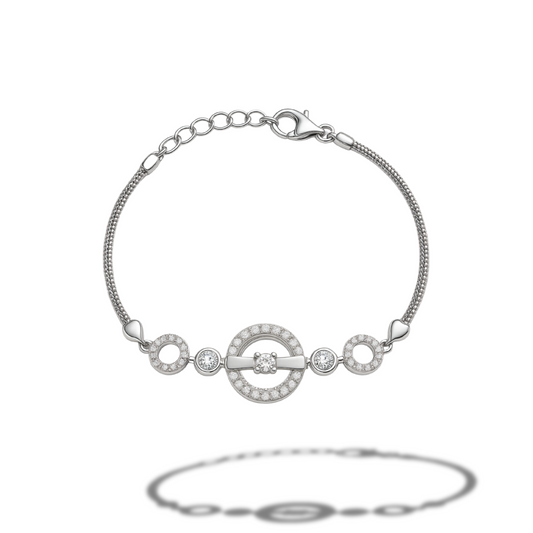 Brățară cu cercuri si fundiță