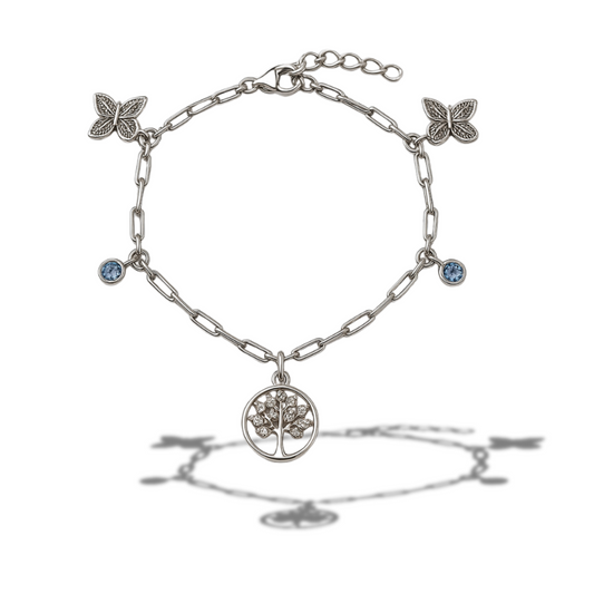 Brățară cu pomul vieții si fluturi