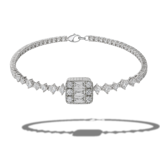 Brățară eleganta stil tennis cu dreptunghi